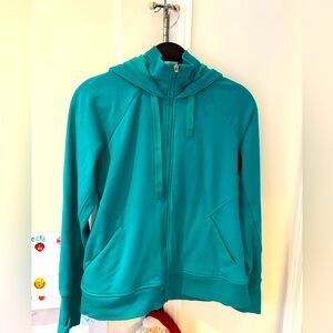 Athleta green triumph zip up hoodie